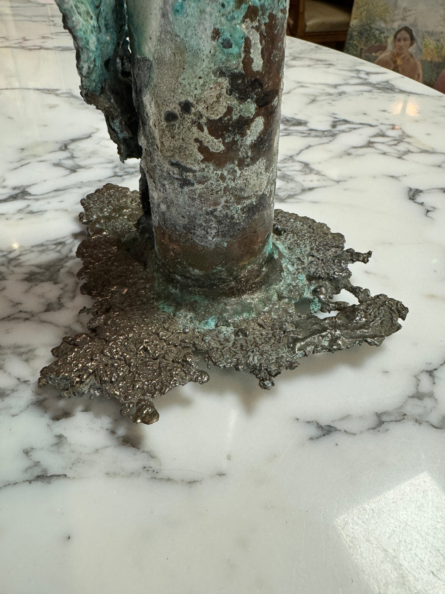 Alain CANTAREL, vase bronze organique, pièce unique