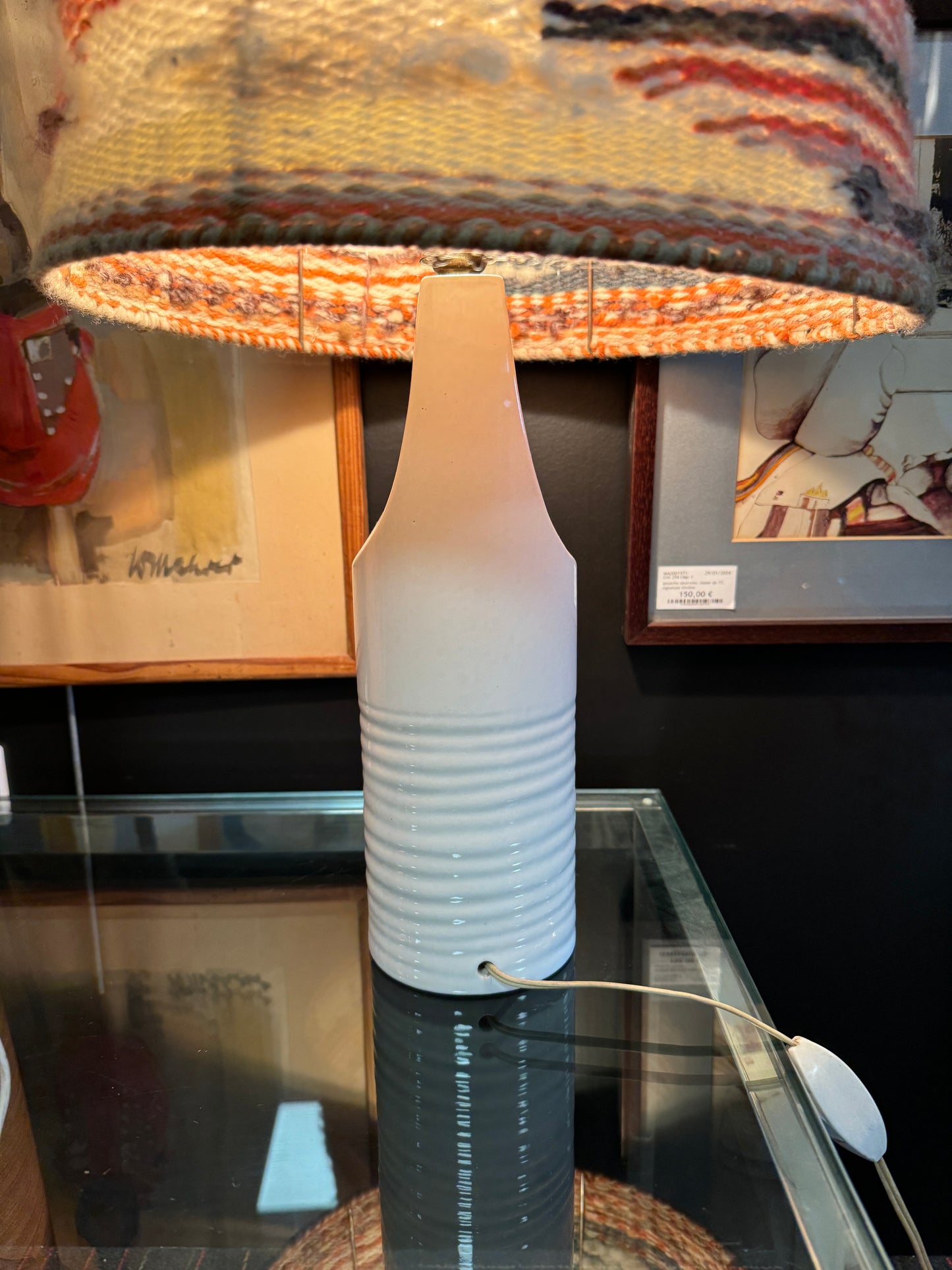 Lampe en céramique des années 50/60, monogramme AAA