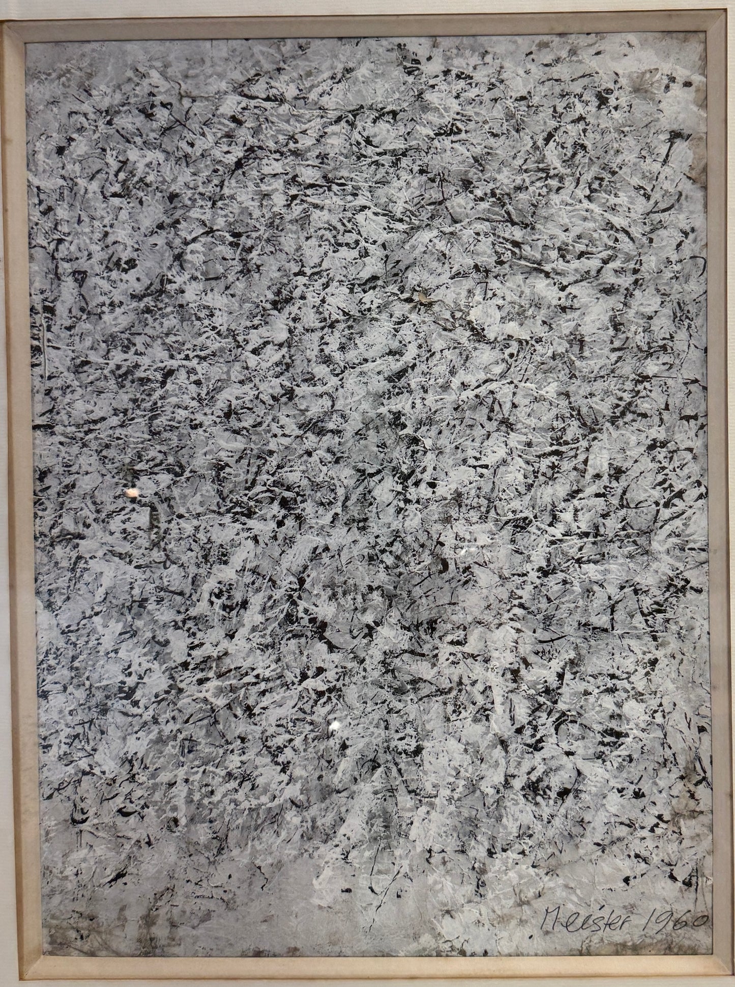 Jean Marie MESTER, Suisse, abstraction en huile sur papier