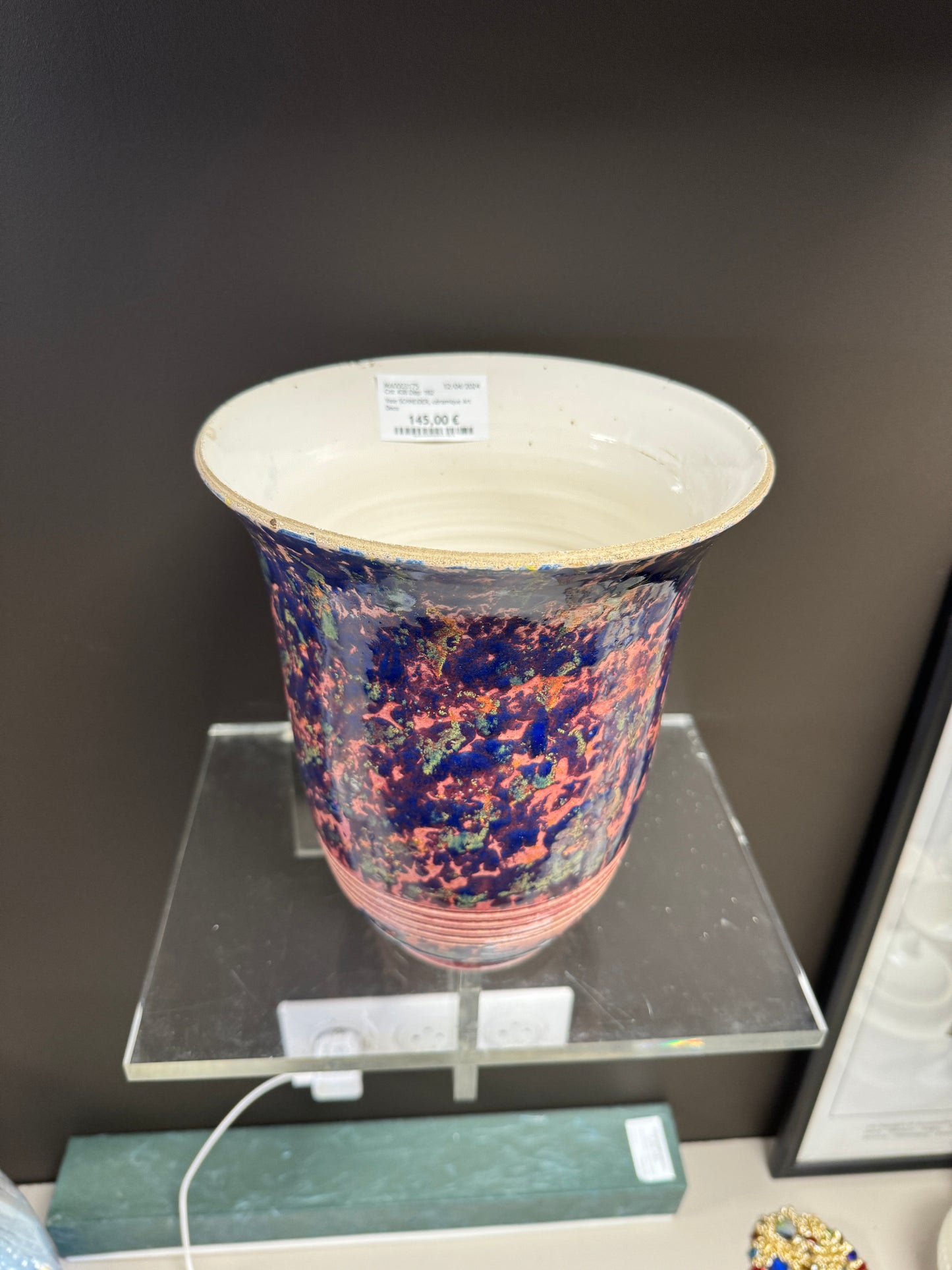 SCHNEIDER, vase Art Deco en céramique