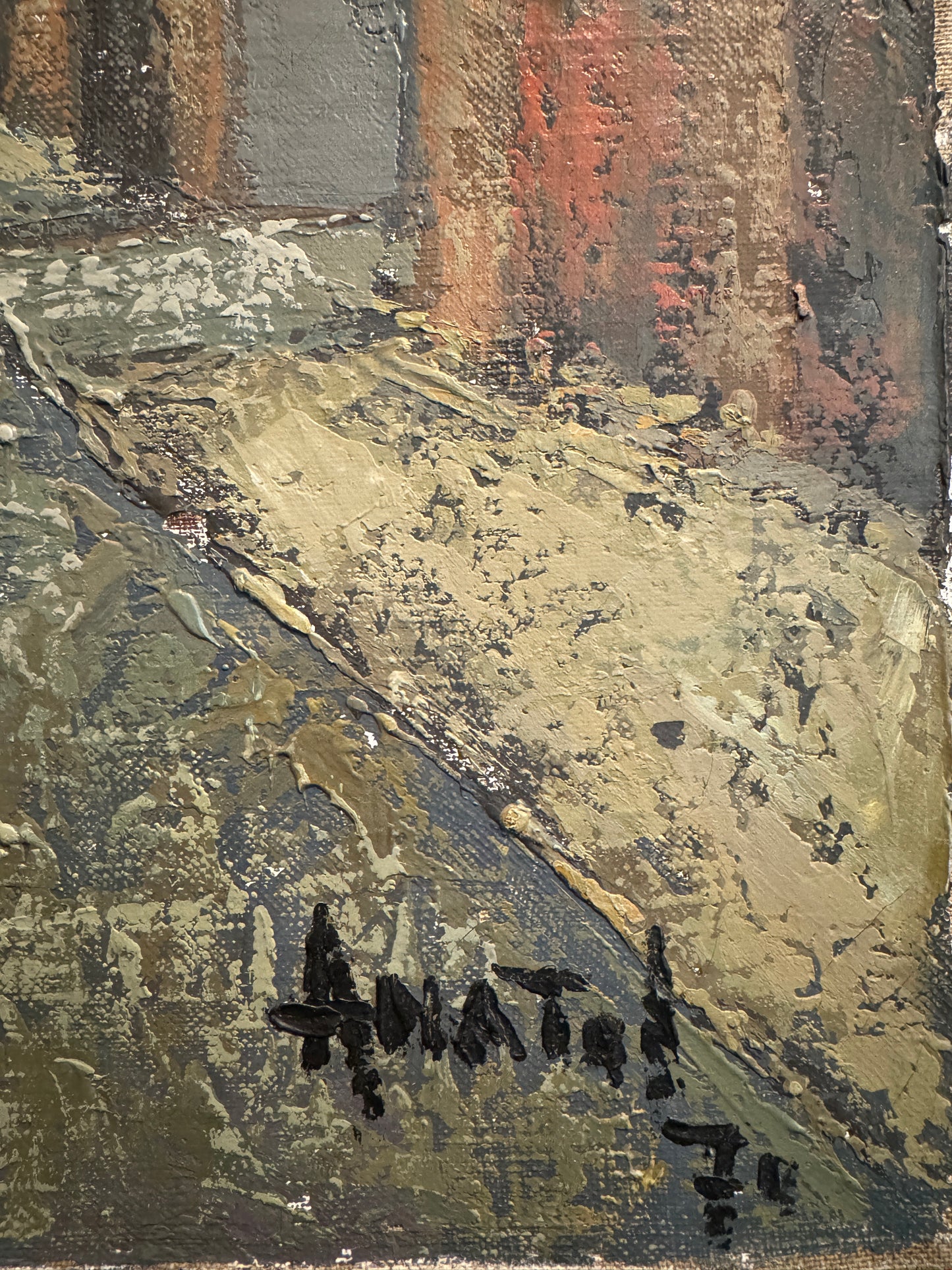 ANATOL, huile sur toile, Fontarabie en 1980
