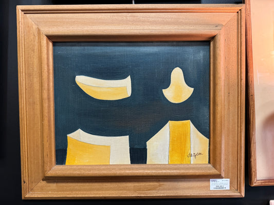 Yves NAVIERE, dit DEGAN, huile sur toile abstraite 70s