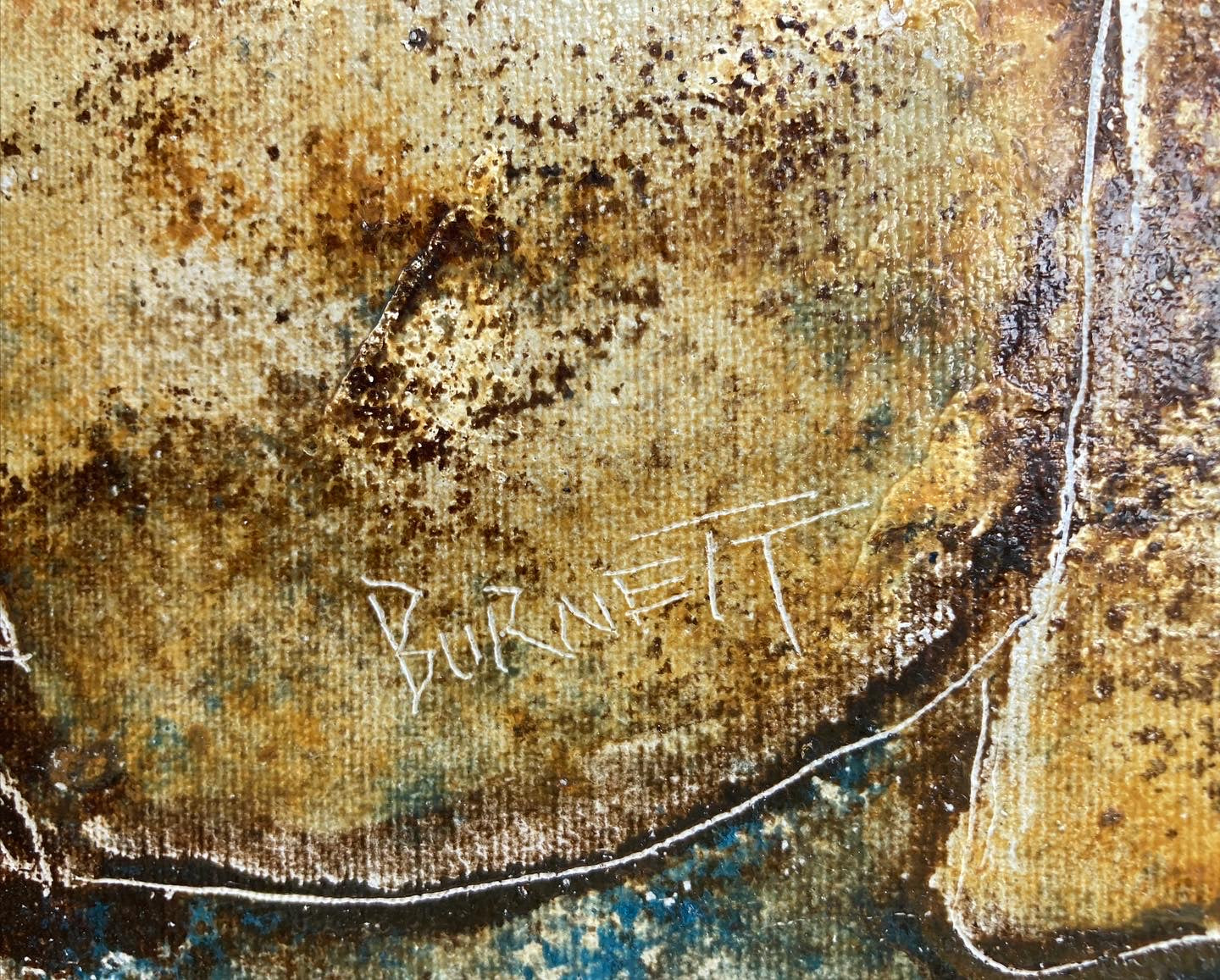 Huile sur toile signée "BURNETT" Calvin WALLER BURNETT