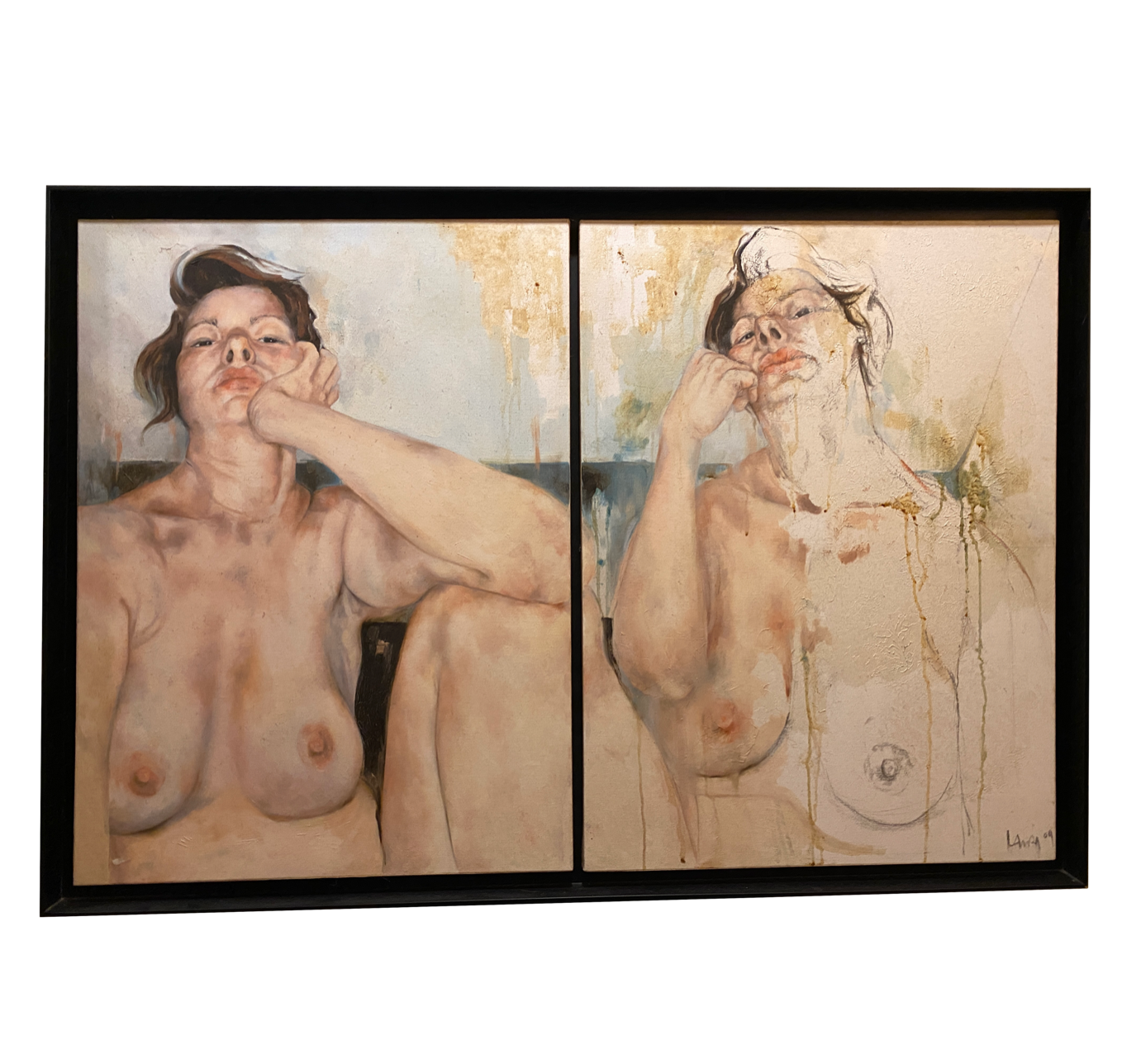 Magdalena LAMRI, very large diptych work from 2009