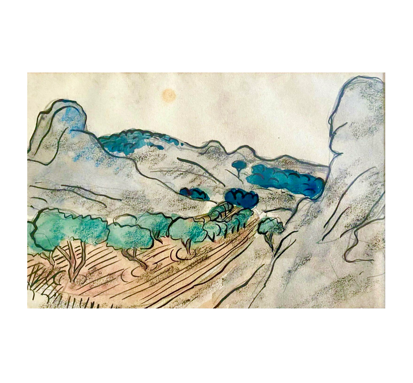 Auguste CHABAUD 1882-1955, Paysage des Baux de Provence