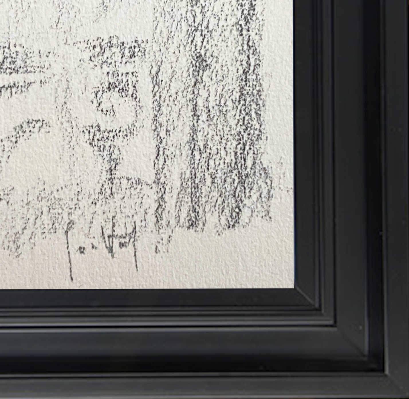 Gabriel GOUTTARD 1927-2015, Dessin n•6, crayon sur papier Canson, Fenêtre Au Voile